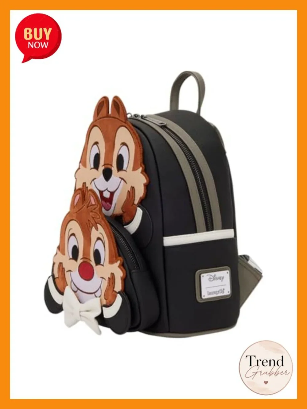 Loungefly Chip 'n' Dale Two Chips & a Miss Mini Backpack Faux Leather